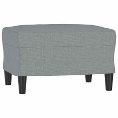 Vidaxl Stolček za noge svetlo siv 60x50x41 cm blago
