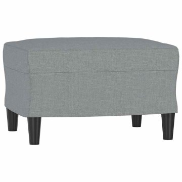 Vidaxl Stolček za noge svetlo siv 60x50x41 cm blago