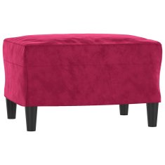 Vidaxl Stolček za noge vinsko rdeč 60x50x41 cm žamet