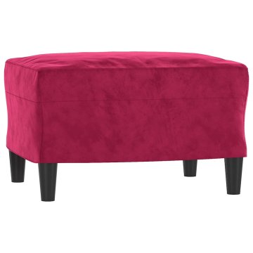Vidaxl Stolček za noge vinsko rdeč 60x50x41 cm žamet