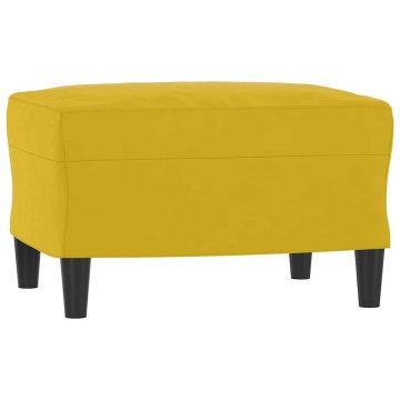 Vidaxl Stolček za noge rumen 60x50x41 cm žamet