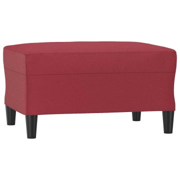 Vidaxl Stolček za noge vinsko rdeč 70x55x41 cm umetno usnje