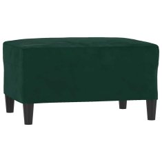 Vidaxl Stolček za noge temno zelen 70x55x41 cm žamet