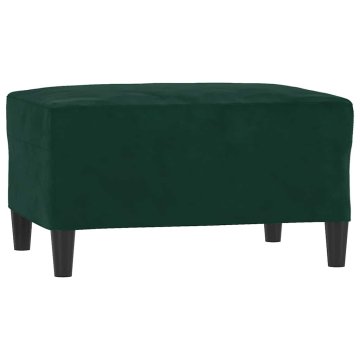 Vidaxl Stolček za noge temno zelen 70x55x41 cm žamet