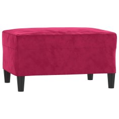 Vidaxl Stolček za noge vinsko rdeč 70x55x41 cm žamet