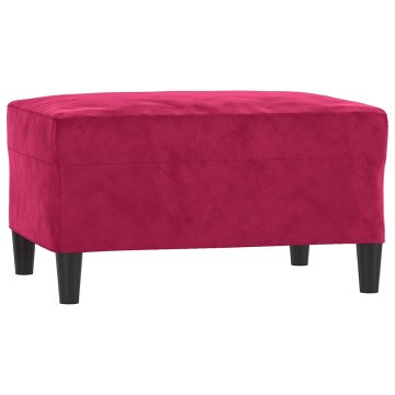 Vidaxl Stolček za noge vinsko rdeč 70x55x41 cm žamet