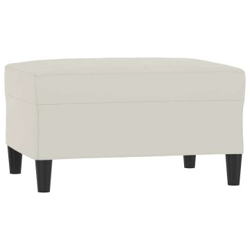 Vidaxl Stolček za noge krem 70x55x41 cm žamet