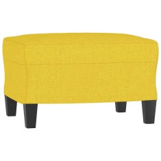 Vidaxl Stolček za noge svetlo rumen 60x50x41 cm blago