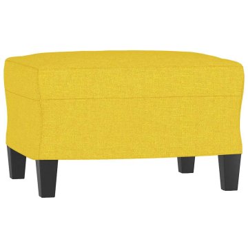Vidaxl Stolček za noge svetlo rumen 60x50x41 cm blago
