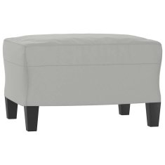Vidaxl Stolček za noge svetlo siv 60x50x41 cm tkanina iz mikrovlaken