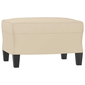 Vidaxl Stolček za noge krem 60x50x41 cm tkanina iz mikrovlaken