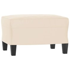 Vidaxl Stolček za noge bež 60x50x41 cm tkanina iz mikrovlaken
