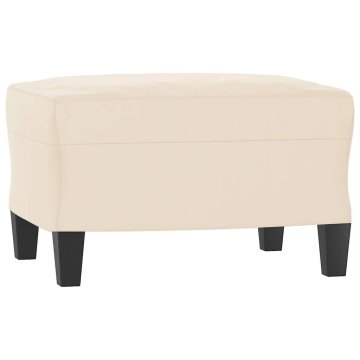 Vidaxl Stolček za noge bež 60x50x41 cm tkanina iz mikrovlaken