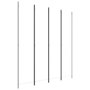 Vidaxl Paravan 4-delni 200x220 cm črno blago