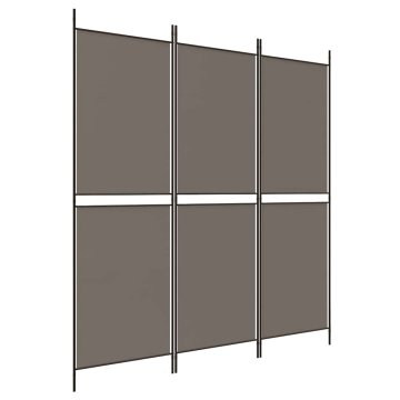 Vidaxl Paravan 3-delni antracit 150x220 cm blago