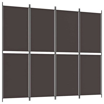 Vidaxl Paravan 4-delni rjav 200x220 cm blago