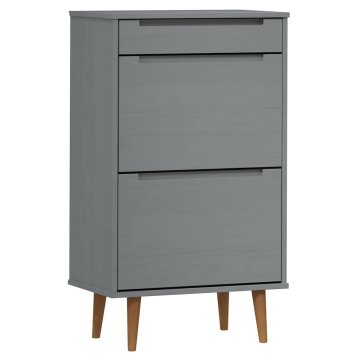 Vidaxl Omara za čevlje MOLDE 59,5x35x103 cm trdna borovina