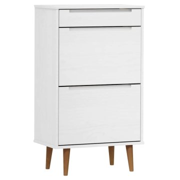 Vidaxl Omara za čevlje MOLDE 59,5x35x103 cm trdna borovina