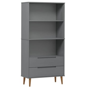Vidaxl Knjižna omara MOLDE 85x35x170,5 cm trdna borovina