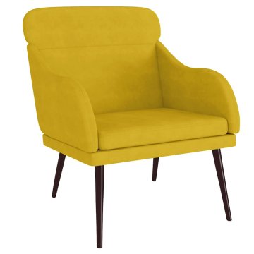 Vidaxl Fotelj rumen 63x76x80 cm žamet