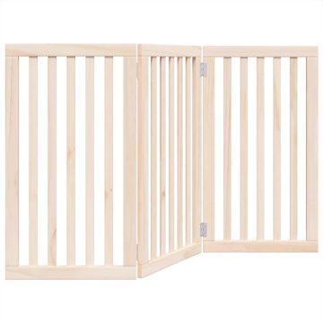 Vidaxl Zložljiva pasja vrata s 3 deli 150 cm topolov les
