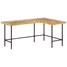 Vidaxl Pisalna miza 165x110x77 cm trden mangov les in železo