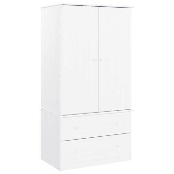Vidaxl Omara ALTA bela 90x55x170 cm trdna borovina