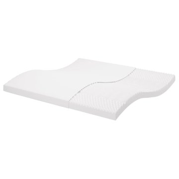 Vidaxl Vzmetnica iz pene bela 200x200 cm 7-conska trdota 20 ILD