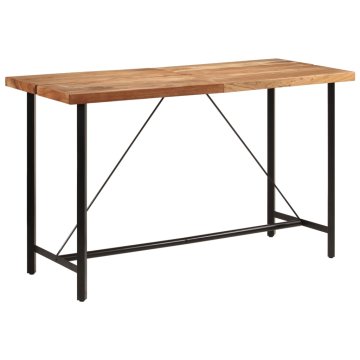 Vidaxl Barska miza 180x70x107 cm trden akacijev les in železo