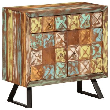 Vidaxl Omarica s predali večbarvna 70x35x70 cm trden predelan les