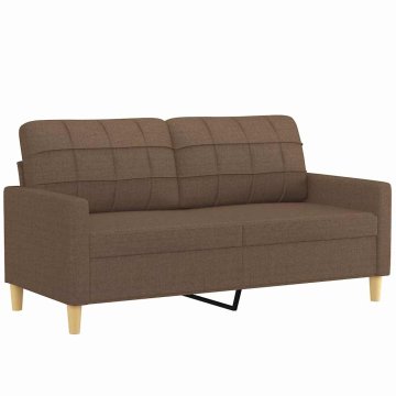 Vidaxl Dvosed rjav 140 cm blago