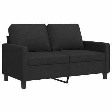 Vidaxl Dvosed črn 120 cm blago