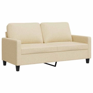 Vidaxl Kavč dvosed krem 140 cm blago