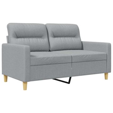 Vidaxl Dvosed svetlo siv 120 cm blago