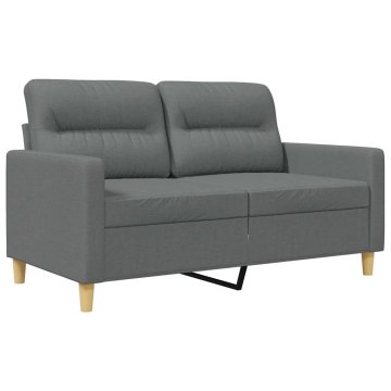 Vidaxl Dvosed temno siv 120 cm blago