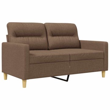 Vidaxl Kavč dvosed rjav 120 cm blago