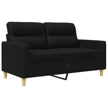 Vidaxl Dvosed črn 120 cm blago
