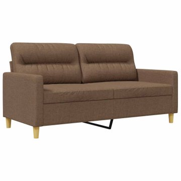Vidaxl Dvosed rjav 140 cm blago