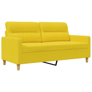 Vidaxl Dvosed svetlo rumen 140 cm blago