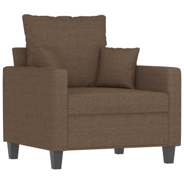 Vidaxl Fotelj rjav 60 cm blago