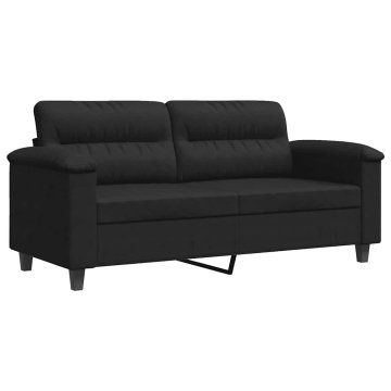 Vidaxl Dvosed črn 140 cm tkanina iz mikrovlaken