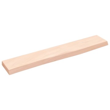 Vidaxl Stenska polica 60x10x2 cm neobdelana trdna hrastovina