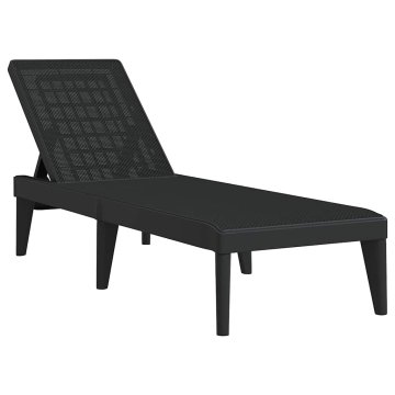 Vidaxl Ležalnik antraciten 186x60x29 cm PP