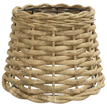 Vidaxl Senčilo za stropno svetilko rjavo Ø20x15 cm pleteno