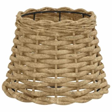 Vidaxl Senčilo za svetilko rjavo Ø20x15 cm pleteno