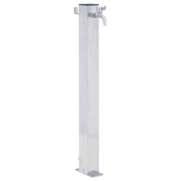 Vidaxl Vrtni vodni stolp 40 cm nerjaveče jeklo kvadraten