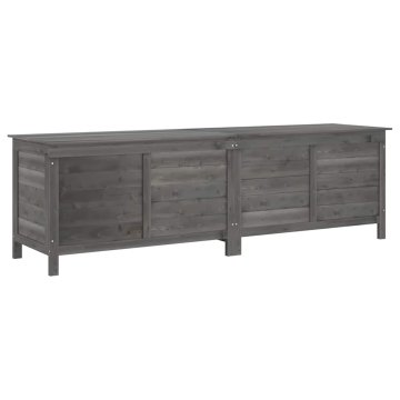 Vidaxl Vrtna škatla za shranjevanje antracitna 198,5x50x56,5 cm jelka