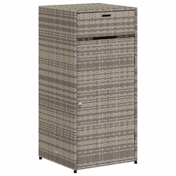 Vidaxl Vrtna omara za shranjevanje siva 55x55x111 cm poli ratan