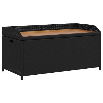 Vidaxl Klop s prostorom za shranjevanje črna 100x50x52 cm