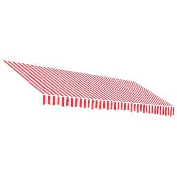 Vidaxl Nadomestno blago za tendo rdeče in belo 400x300 cm poliester